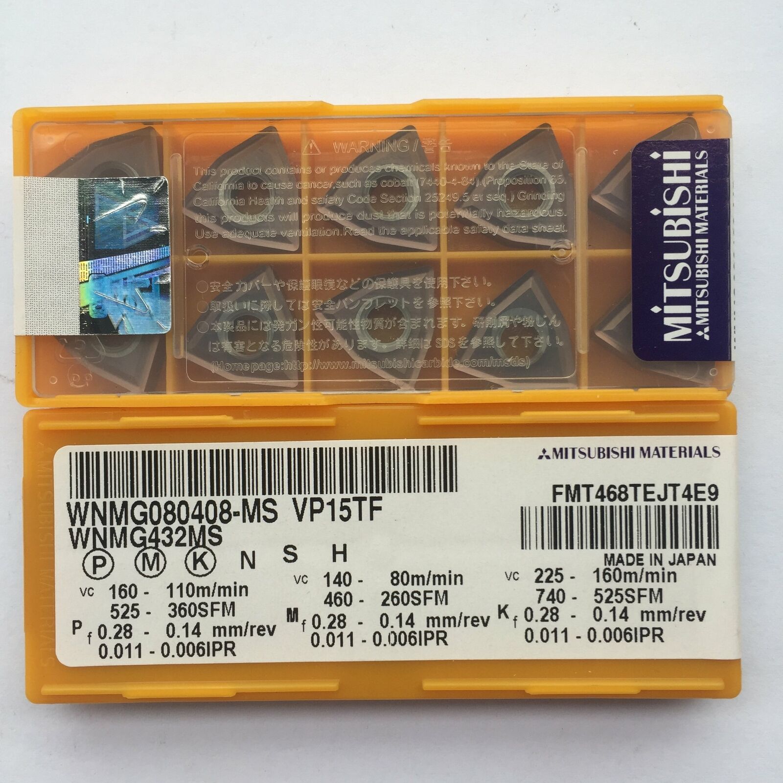 10pcs/box MITSUBISHI WNMG080408-MS VP15TF WNMG432MS VP15TF NEW Carbide Inserts