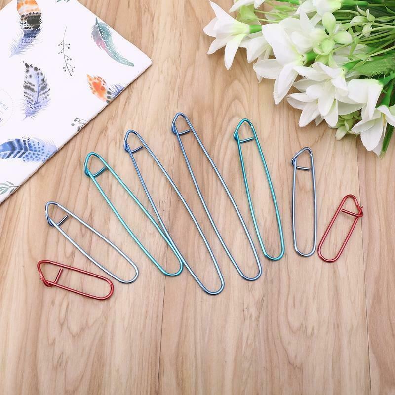 1 Set Yarn Knitting Aluminum Stitch Holders Safety Pins Stitch Counter Marker