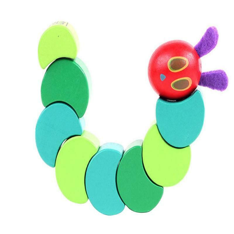 Kids Finger Training Wooden Puppet Cute Caterpillar Behavior Correction Toys