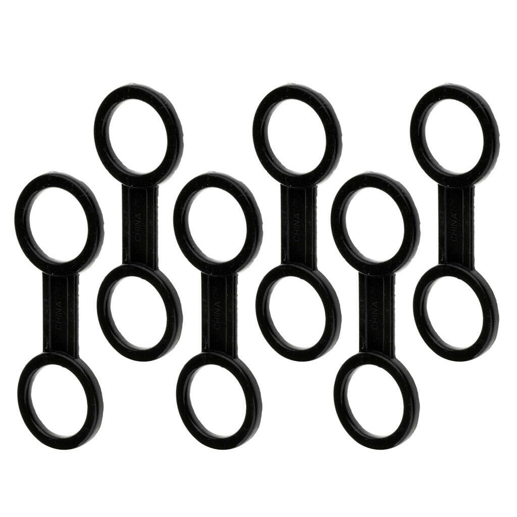 6 Pieces Silicone Snorkel Keeper - Double Loop Snorkel Holder for Scuba Diving