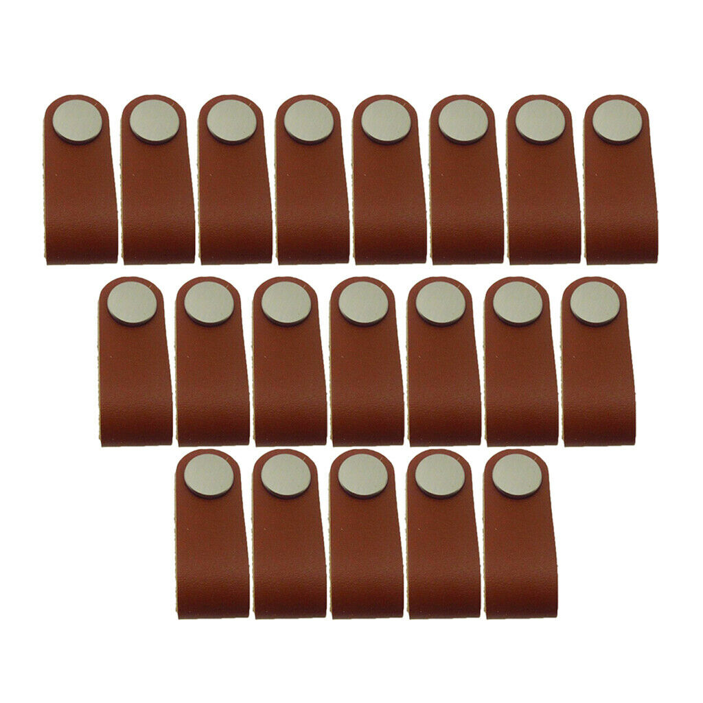 20x Handmade Leather Luggage Suitcase Handle Door Pull Knob Multi-size