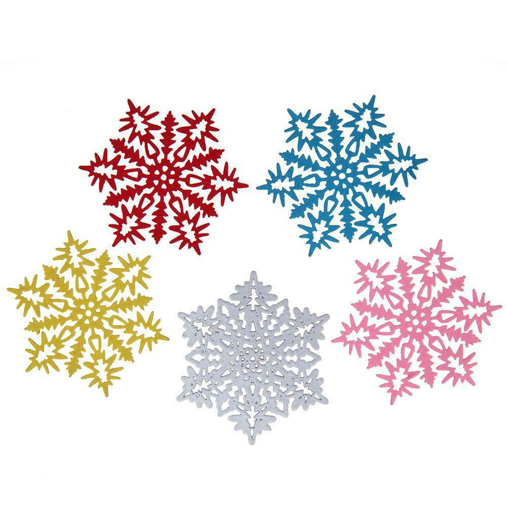 Heart Snowflake Cutting Dies Scrapbook Embossing DIY Paper Card (6.8cm)