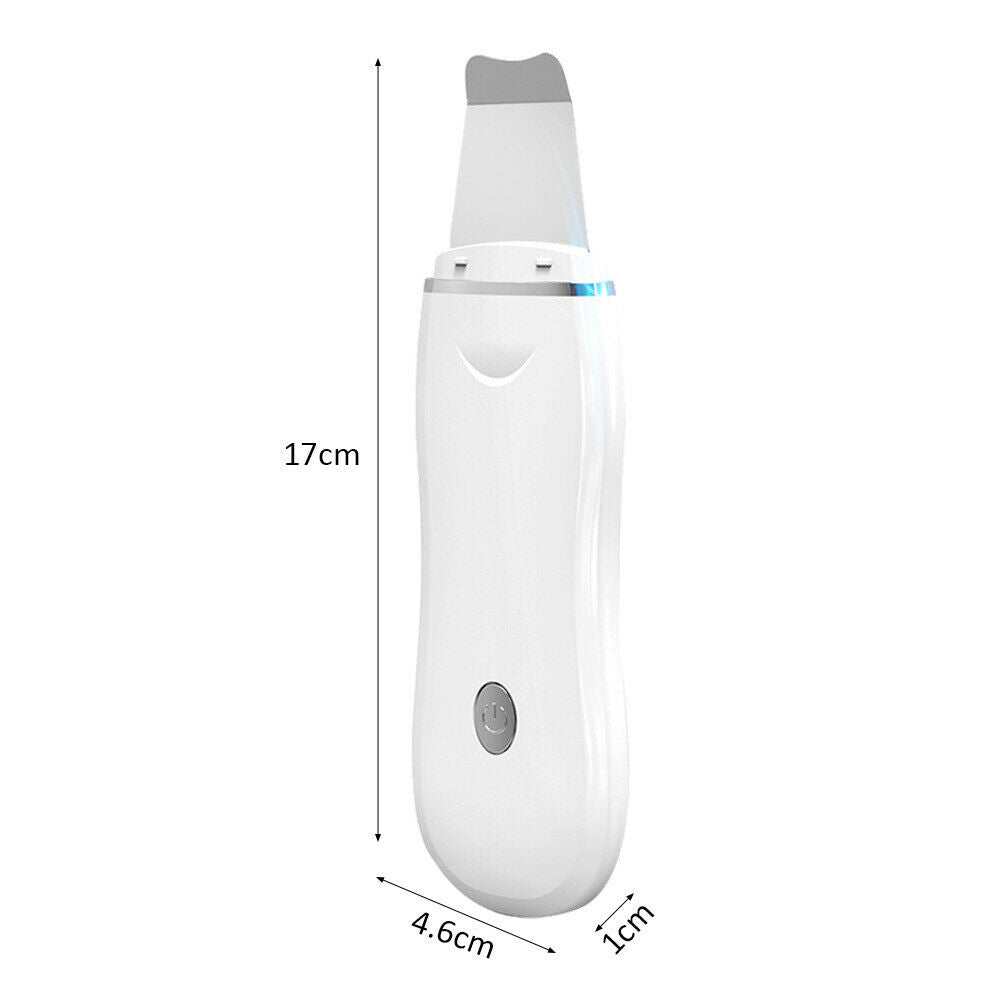 Electric Ion Ultrasonic Skin Scrubber Facial Spatula Cleaner Pore Peeling