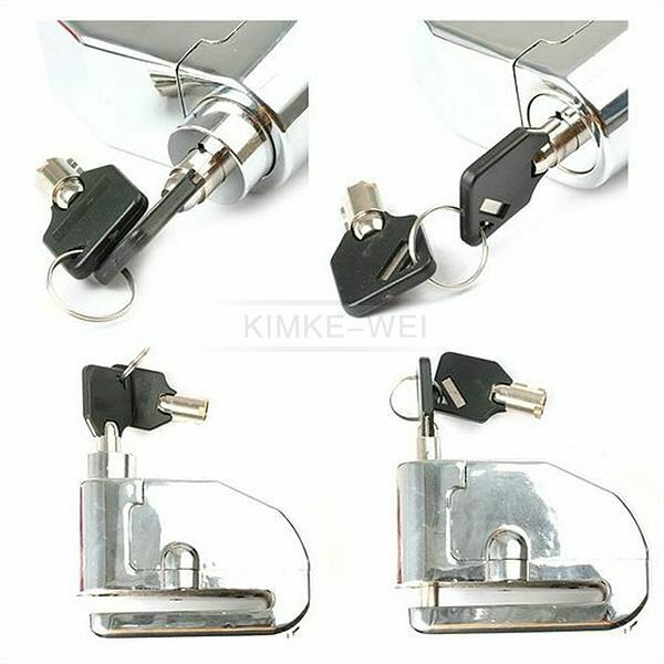 Steel Motorcycle Disc Safety Lock w/ Alarm Security