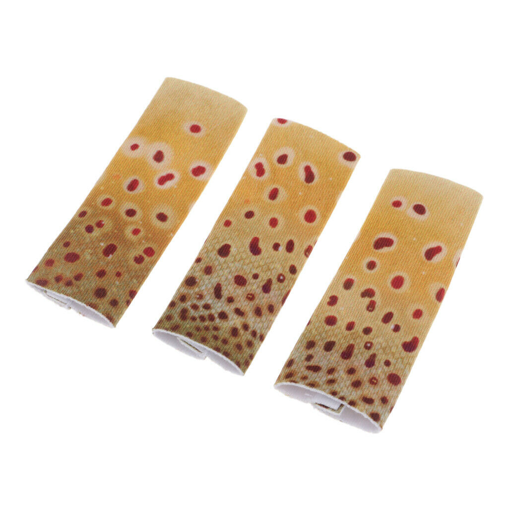 3pcs Fly Line Stripping Guards Yellow Fly Fishing Finger Protection Tool -