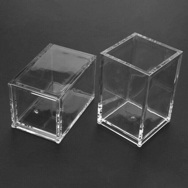 Acrylic Pen Holder 2 Pack,Clear Desktop Pencil Cup Stationery Organizer for OfH6