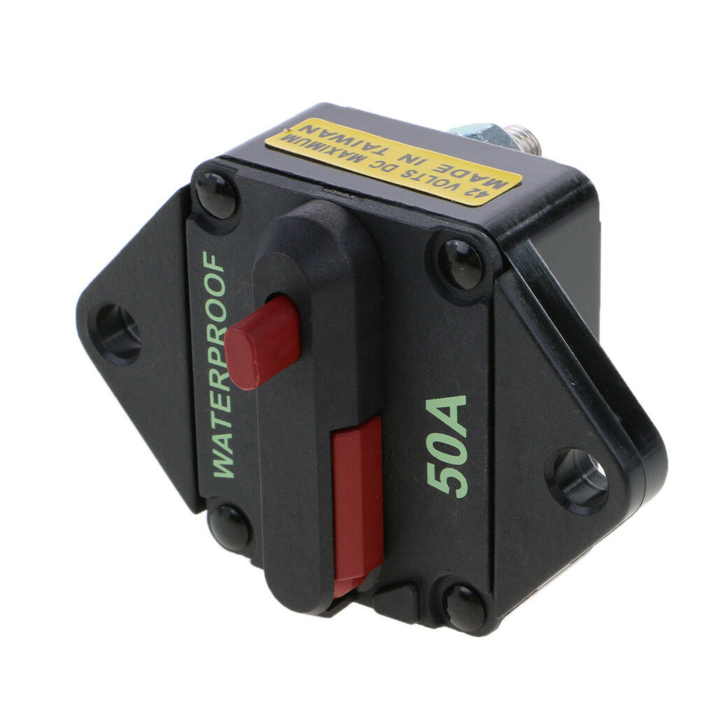 50A AMP Circuit Breaker Car Marine Stereo Audio Inline Replace Fuse 12V-24V