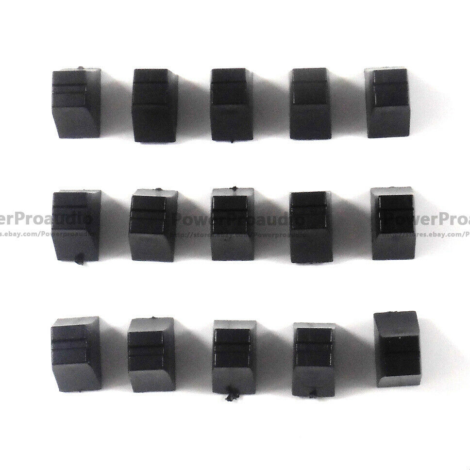 15pcs Black Potentiometer Fader Knob Cap 12mmLx7mmW For Pioneer Mixer Equalizer