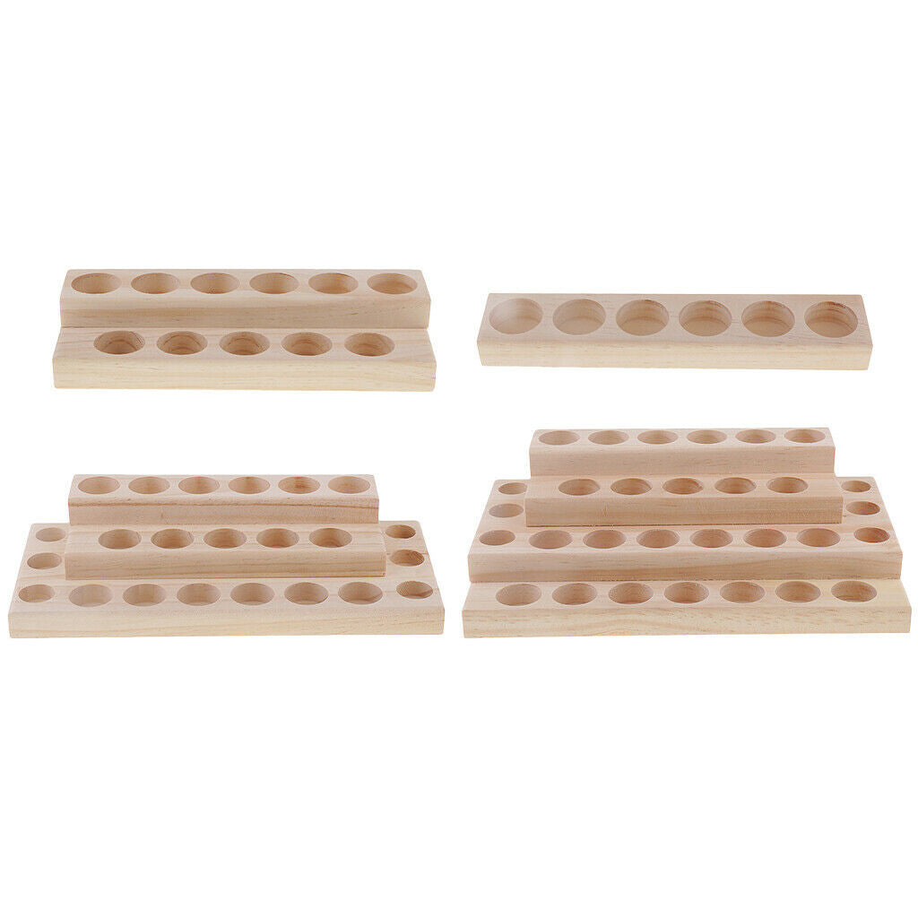 Unfinished Wooden Essential Oil Box - Holds 6 Essential Oil Bottles - Perfect
