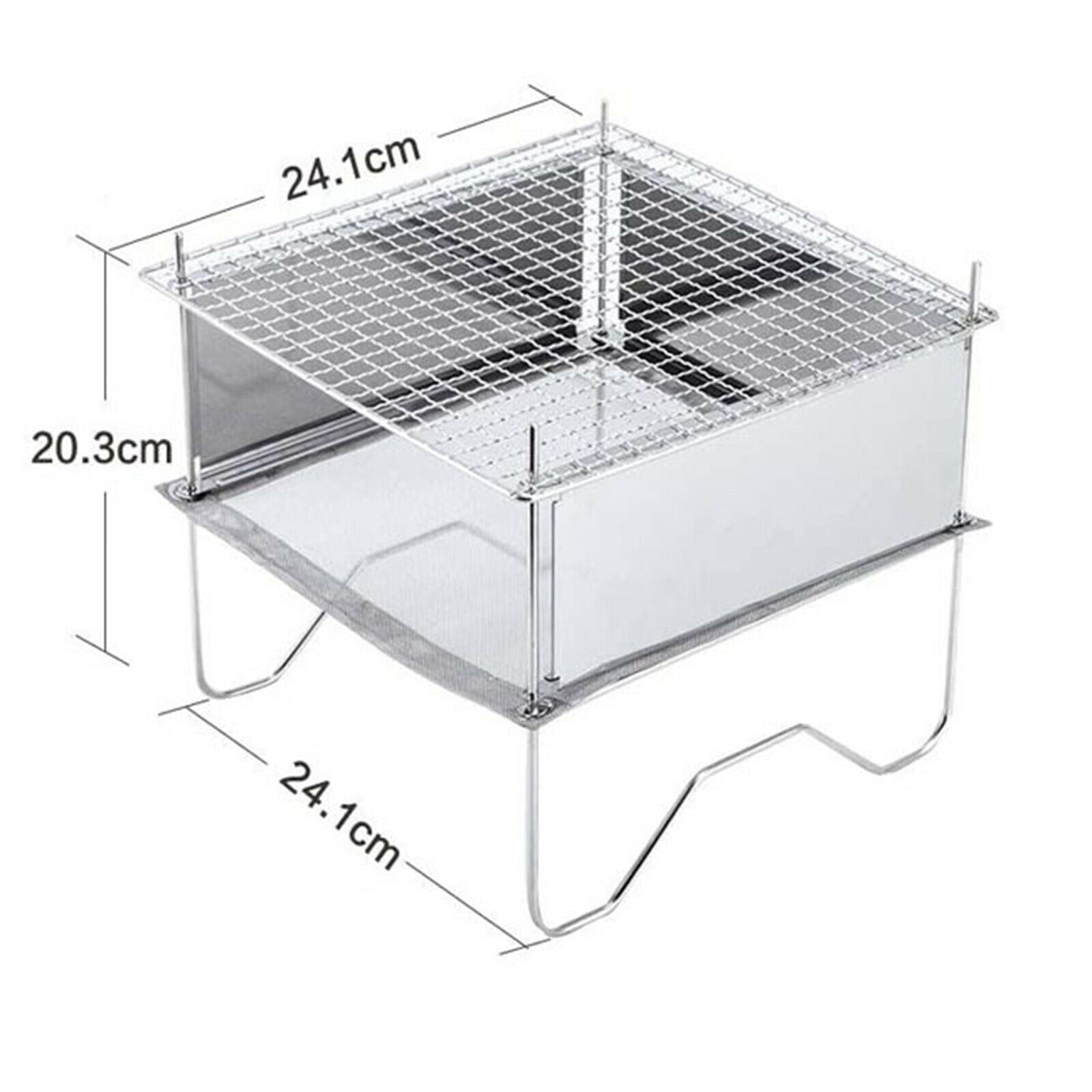 Portable Collapsible Wood Stove Camping Grill Stove Cooking Backpacking