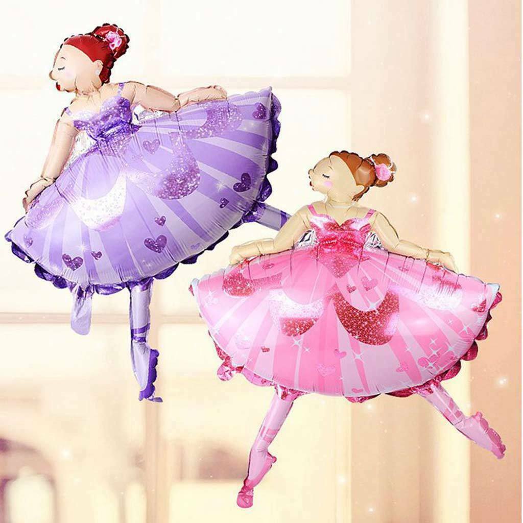 2 Piece Set Ballerina Foil Balloons Baby Shower Party Decoration