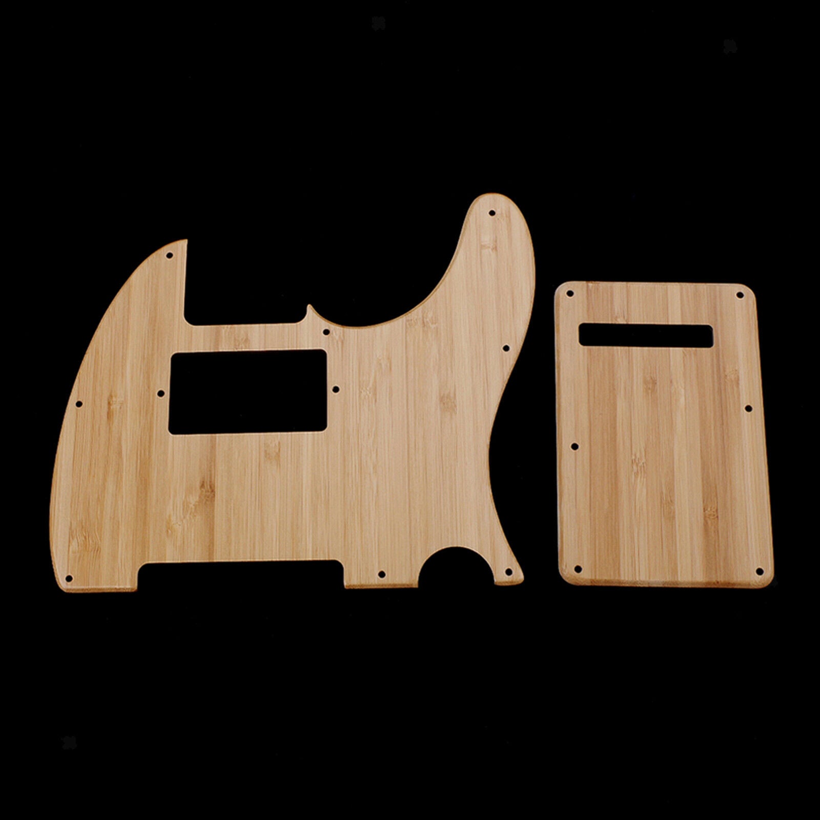 1ply Bamboo Pickguard Scratch Plate Back Plate Set for Electric Guitar