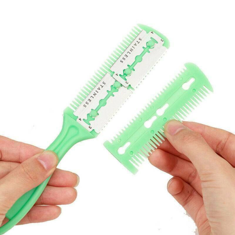 Double Sided Hair Thinning Razor Comb Professional Salon Hairdressing Trimmer~