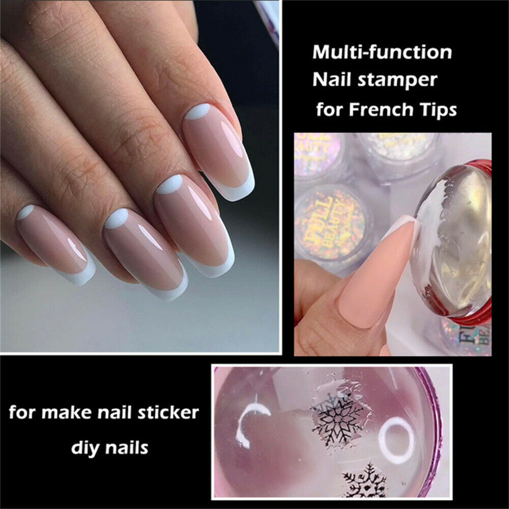 Clear Nail Art Stamping Transparent Stamper Scraper Plate Manicure Tools DIY Kit