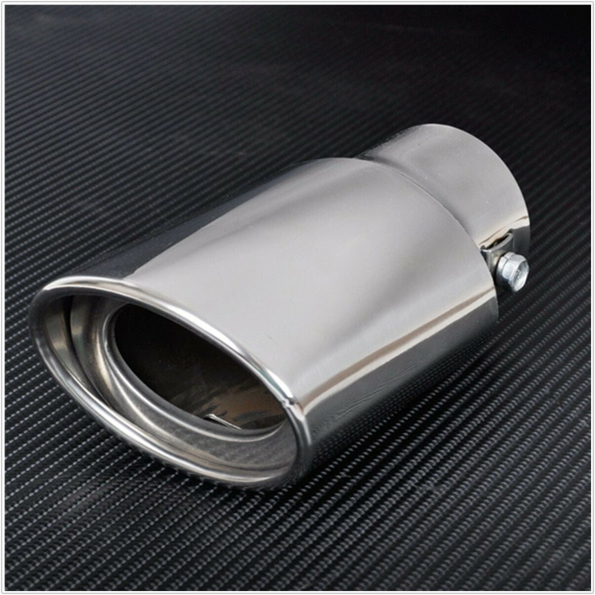 Universal Chrome Stainless Steel Car Rear Round Exhaust Pipe Tail Muffler Tip