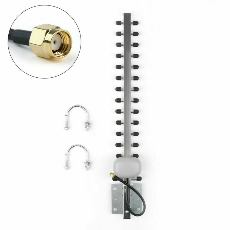24GHz 20DBI Yagi Wireless RP-SMA WiFi Antenna For Modem PCI Card Router BS5