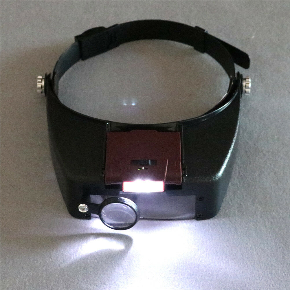 10x Headband Magnifying Glass Eye Repair Magnifier LED Light Glasses‘Loupe BDAU