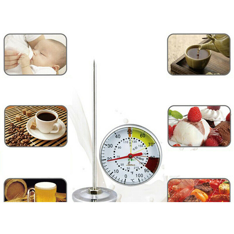 0-100 Degree Food milk coffee Stainless Steel Thermometer Measuri.l8