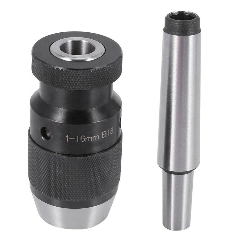 Keyless Drill Chuck 0.2-16mm B18 + MT3 M12 DIN228A Morse Taper Arbor T8C8C8