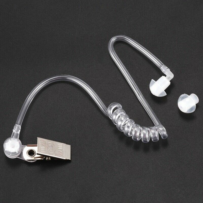 2 Pin PTT MIC Headset Covert Acoustic Tube In-ear Earpiece For Kenwood TYT BaoK9