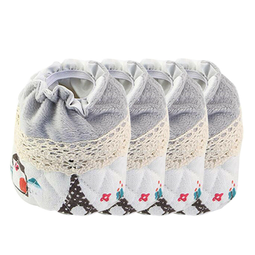 4 Pieces Non Slip Chair Leg Floor Protectors Caps Cloth Socks Tower