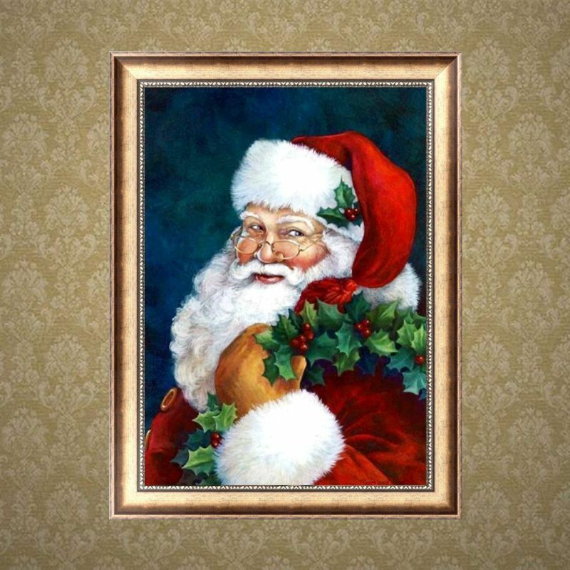 Christmas Santa Claus DIY 5D Full Diamond Painting Cross Stitch Kit  Home Decor