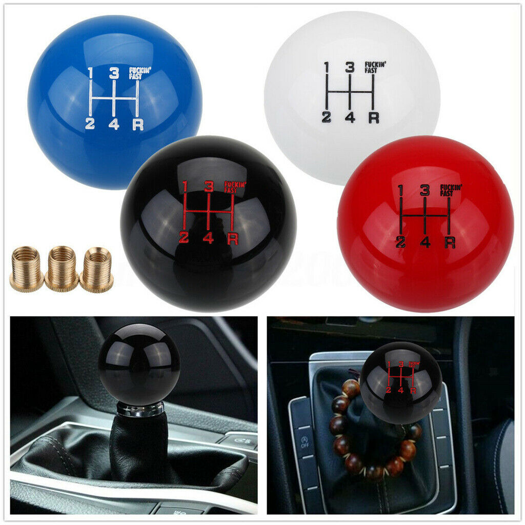 Universal Car 5 Manual Speed Round Ball Gear   Knob Lever  Black