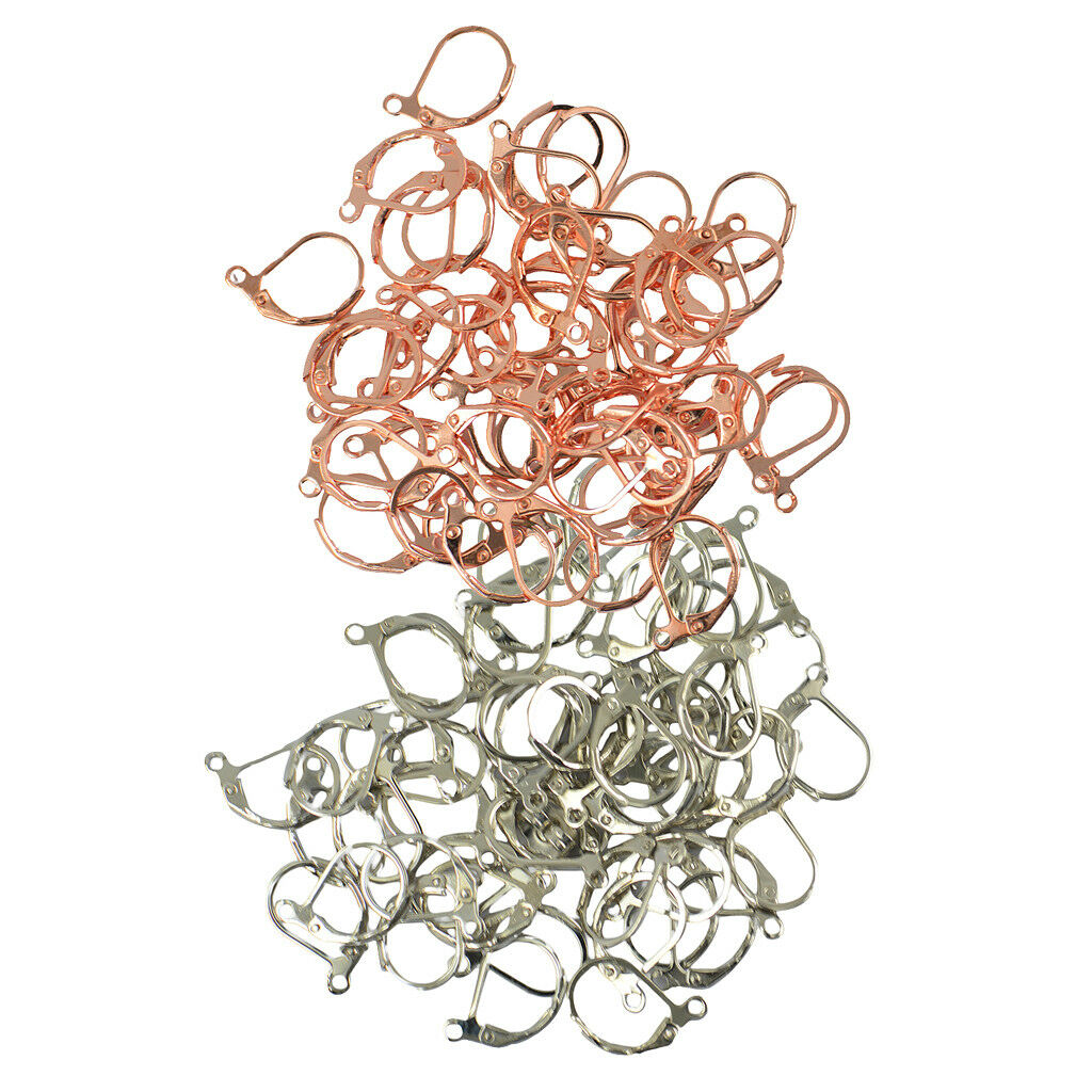 100pcs French Hooks Ear Wire Connector Lever Back Earrings Finding Wholesale