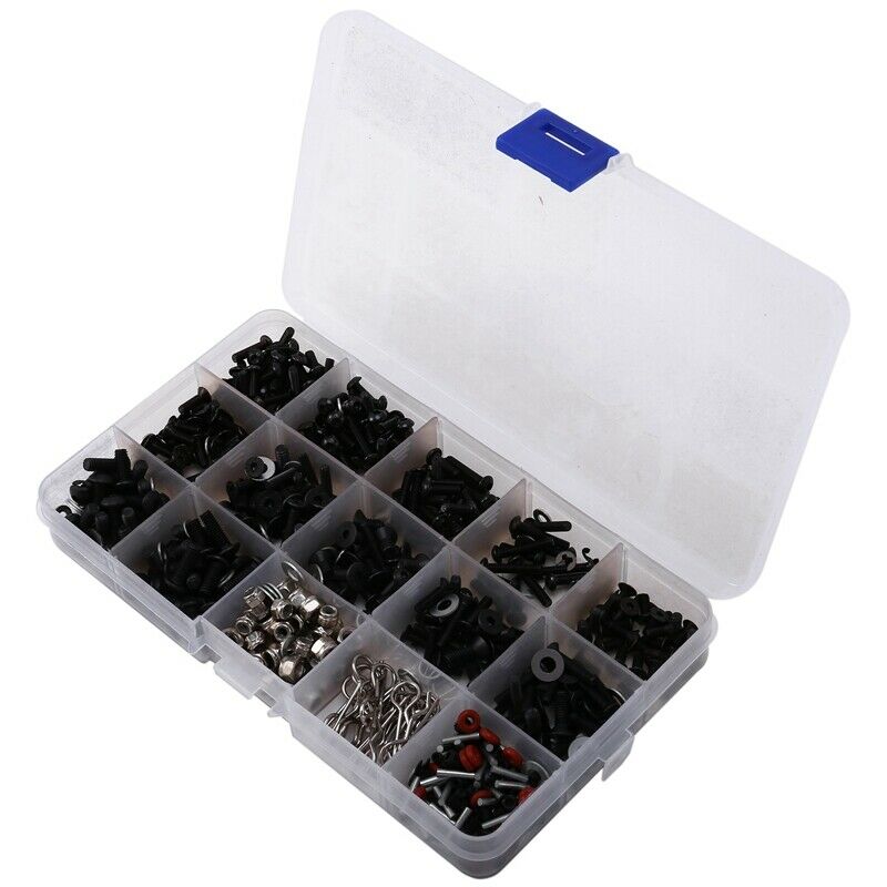 450Pcs/Set M3 M4 Metal Screws Nuts Box for 1/10 RC Cler Car Axial SCX10 90046 L6