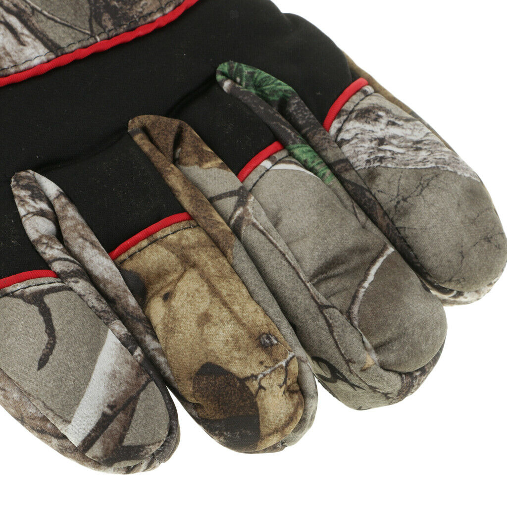 Polyester Winter Full-finger Windproof Camouflage Fishing Hunting Gloves