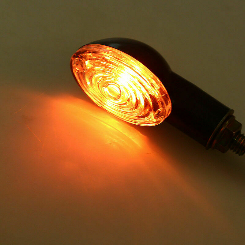 Universal Motorcycle Turn Signal Indicator Light  Lamp 12V Clear Lens