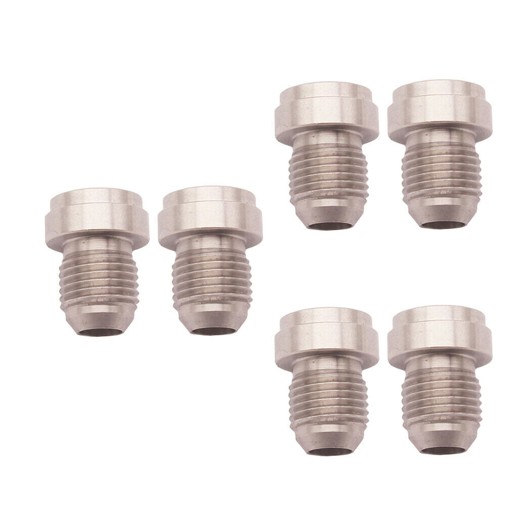 6 Pieces 6AN, AN6 MALE STAINLESS STEEL WELD ON / WELD IN FITTING BUNG