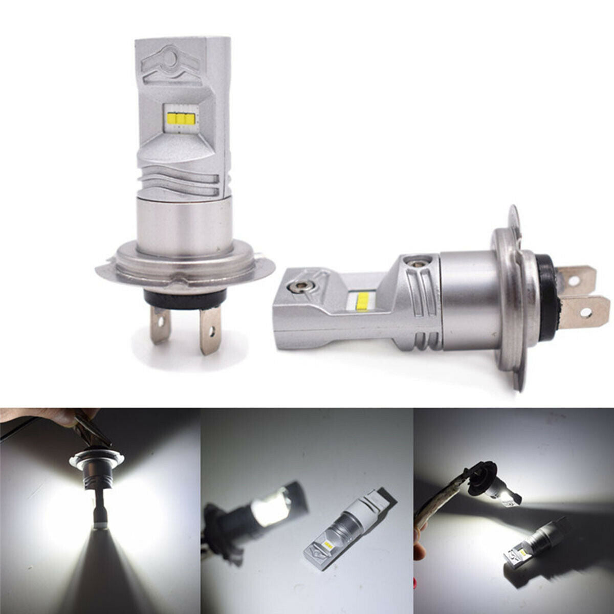 H7 CSP LED Headlight Fog Light Kits 100W 1200 LM  Bulbs 6000K High Beam Lamp