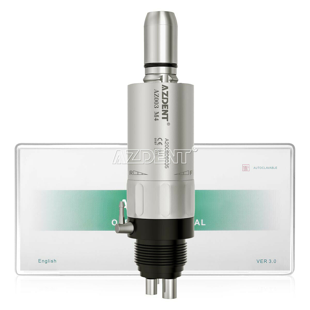 Dental Low Speed Handpiece Kit Push Button Contra Angle Straight Air Motor M4