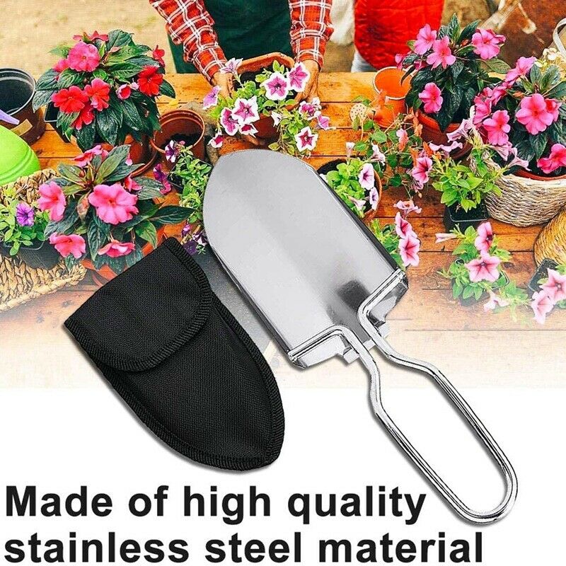 2Pcs Camping Folding Shovel Mini Folding Shovel Stainless Steel MultifunctioE8E3