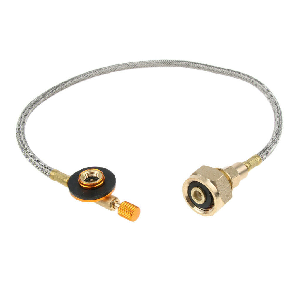 Camping Gas Stove Connection Valve Propane Cylinder Tank Hose Adapter, 60cm