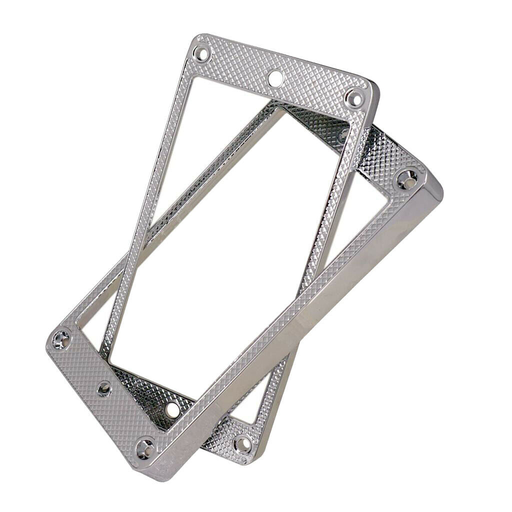 2 Pieces Pickup Frames, Mounting Rings  Pickup Cover Set For LP Electric Guitar