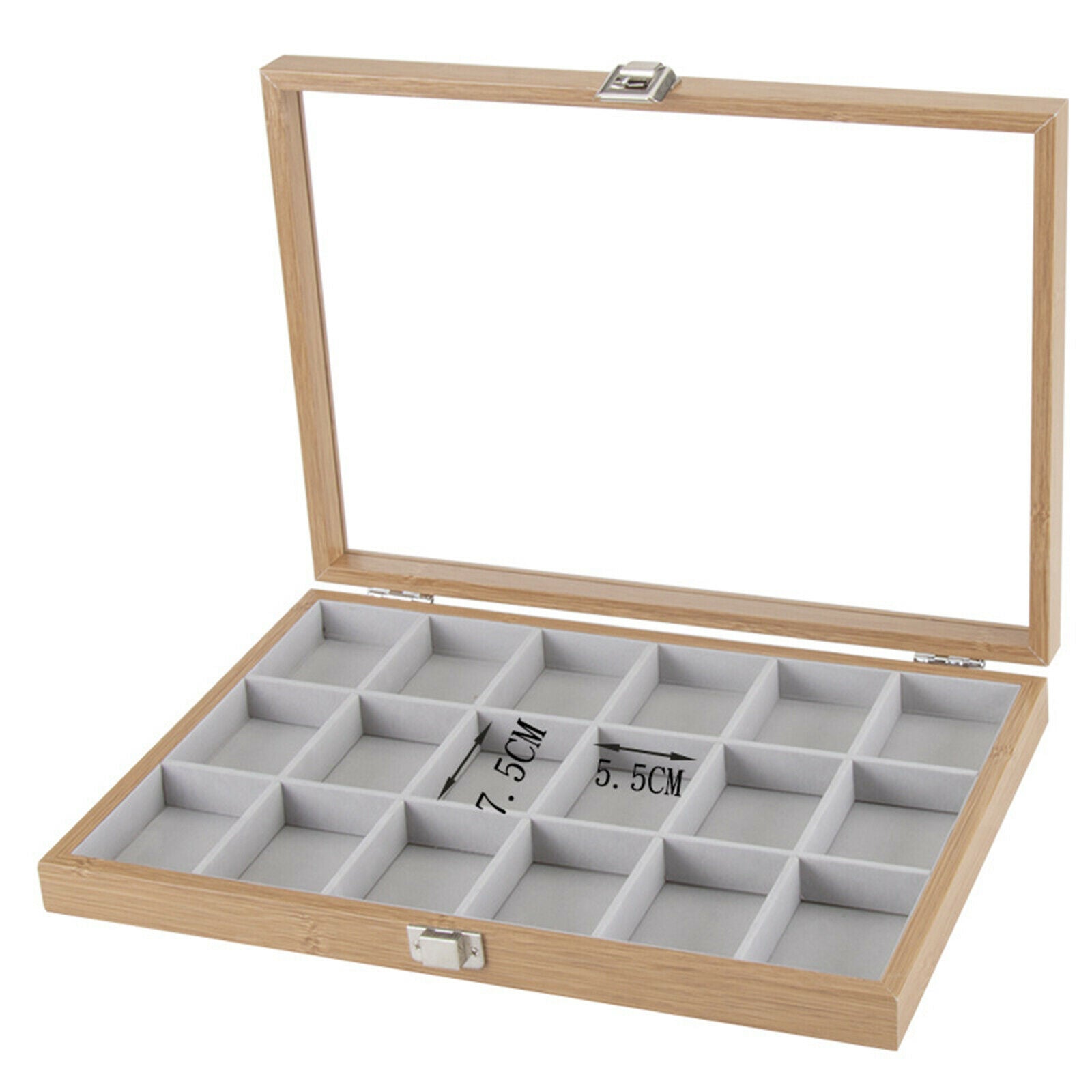 Rings Earrings Necklace Pendant Jewelry Organizer Box Plate Showcase Holder