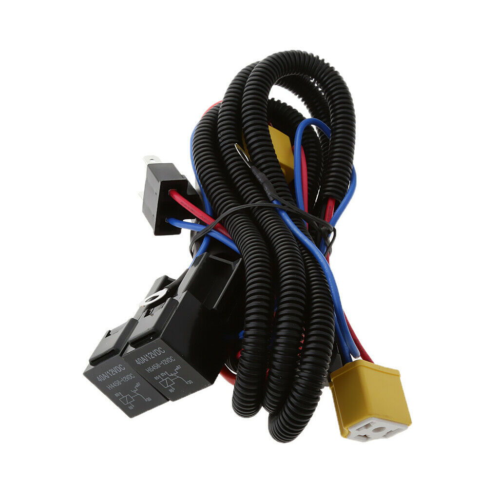 Car Relay Wiring Harness For High/Low Beam HID Xenon For H4/9003/HB2