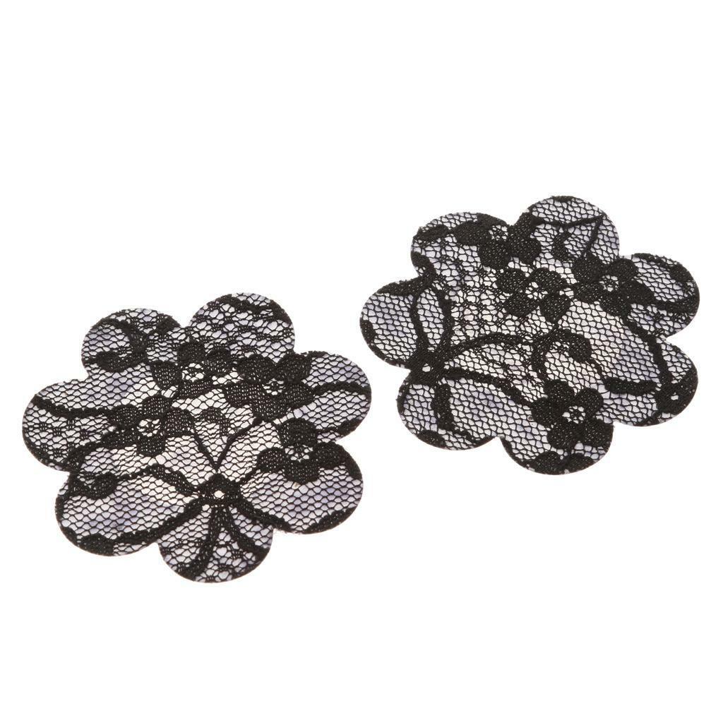 40 Pcs Disposable Breathable Lace Flower Invisible No Slip Nipple Covers Pad
