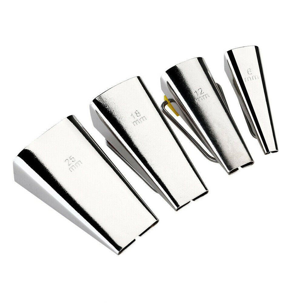 4 Sizes Fabric Bias Tape Maker Tool Sewing Quilting 6mm 12mm 18mm 25mm Set DIY