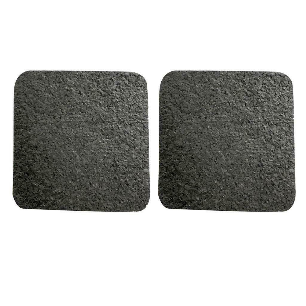 2X 2Pcs Treadmill Shock Absorbing Mat Rubber Office Workout Floor Pad Black