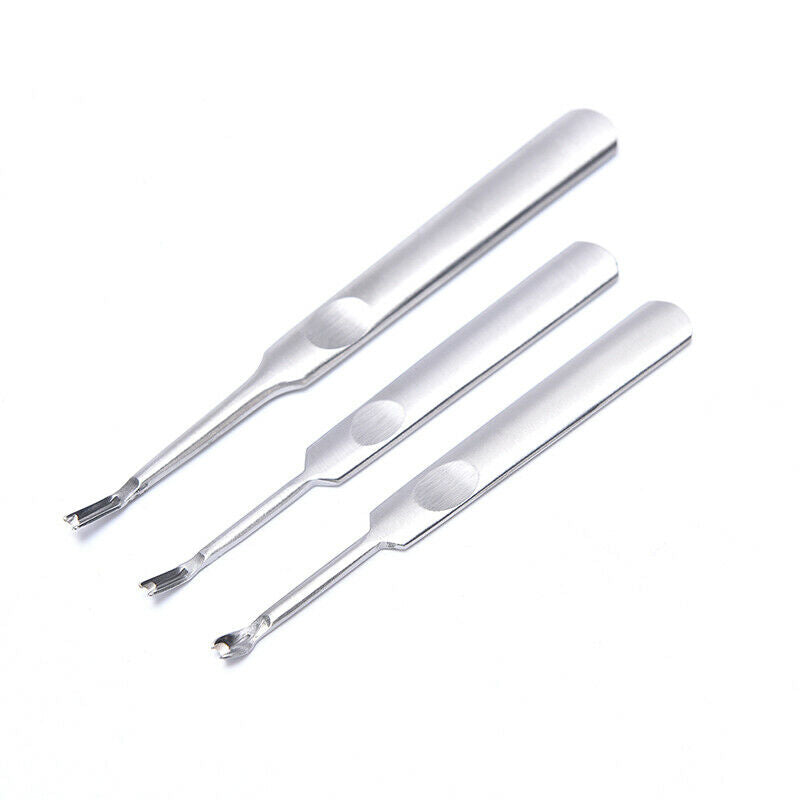 3pcs DIY Hand Stitching U+V Shaped Groover Skiving Edge Beveler To.l8