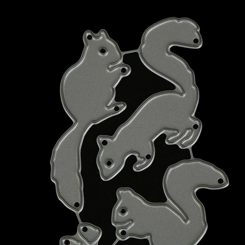 Christmas Squirrel nuts Set Cutting Dies For Scrapbooking Card Craft Deco.l8