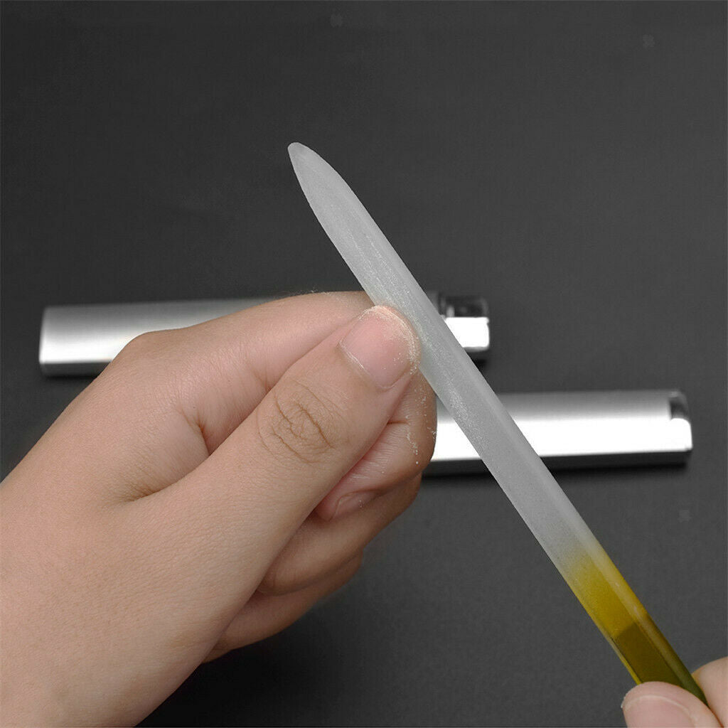 Washable  Glass Nail Files Precision UV Gel Nails Buffer Buffing Tools