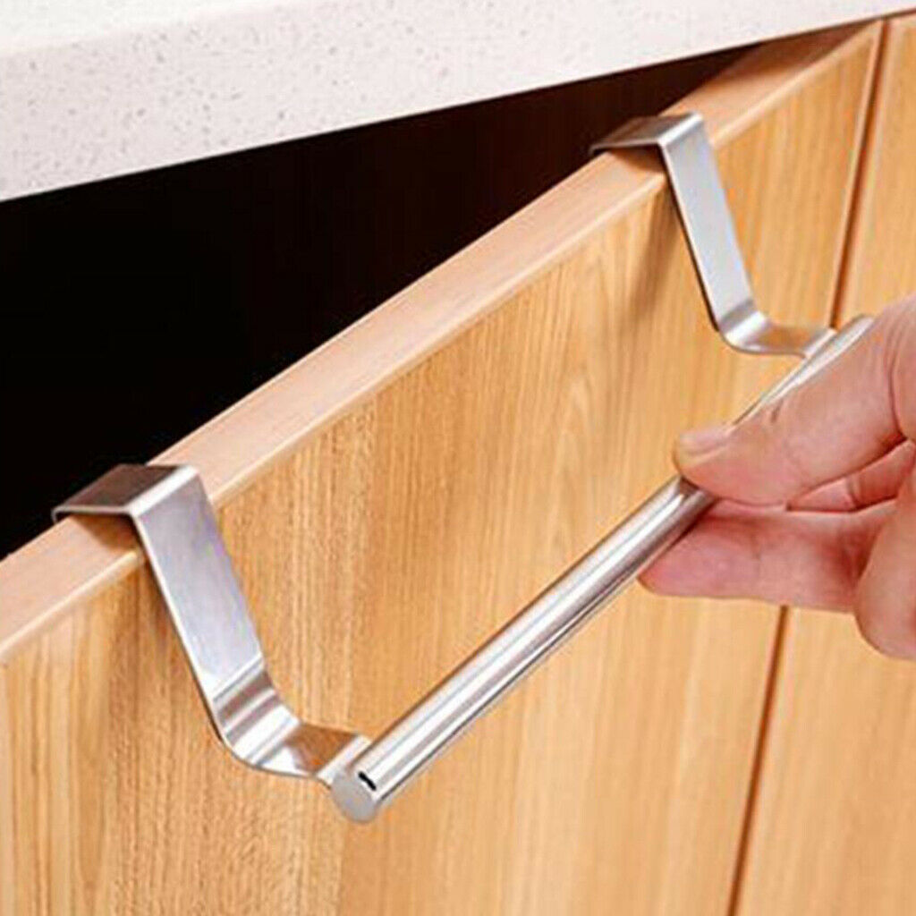Stainless Steel Towel Holder Rack Cupboard Hanger Kitchen Hook Bath Small