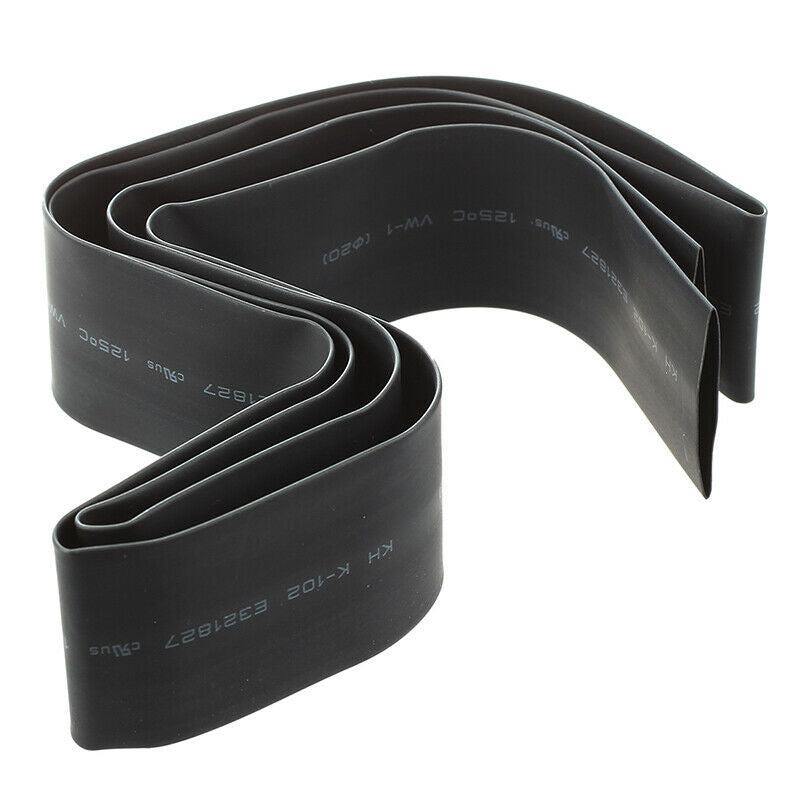 20mm Black Heat Shrinkable Tube Shrink Tubing Sleeve Cable Wrap 1m W4P3P3