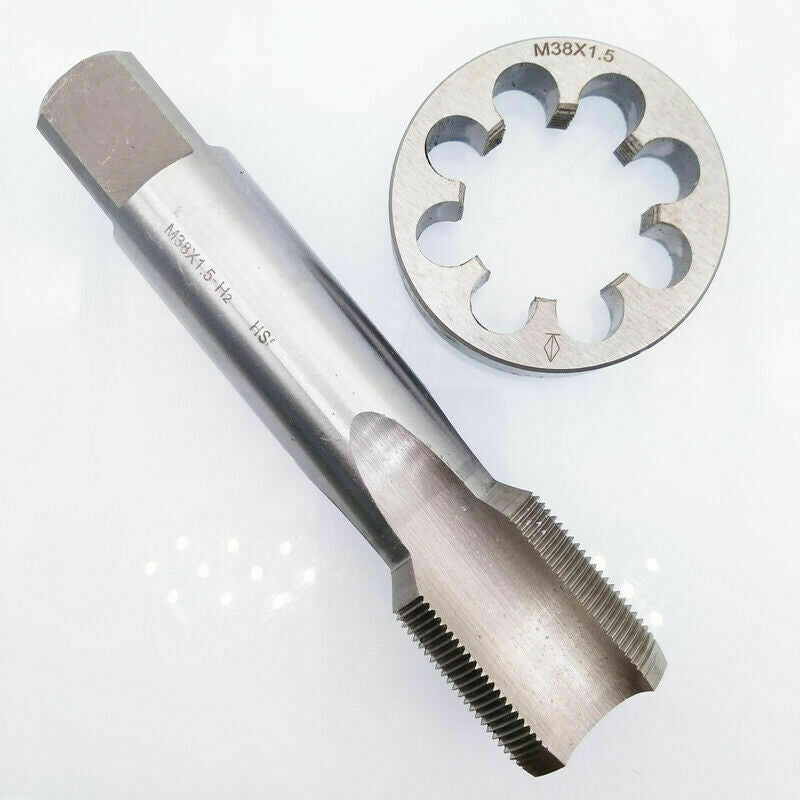 1pc HSS M38 x 1.5mm Tap & M38 x 1.5mm Die Metric Thread Right Hand