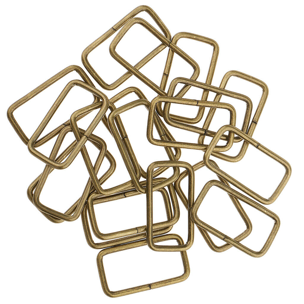 40pcs Metal Adjustable Buckles Square Bag