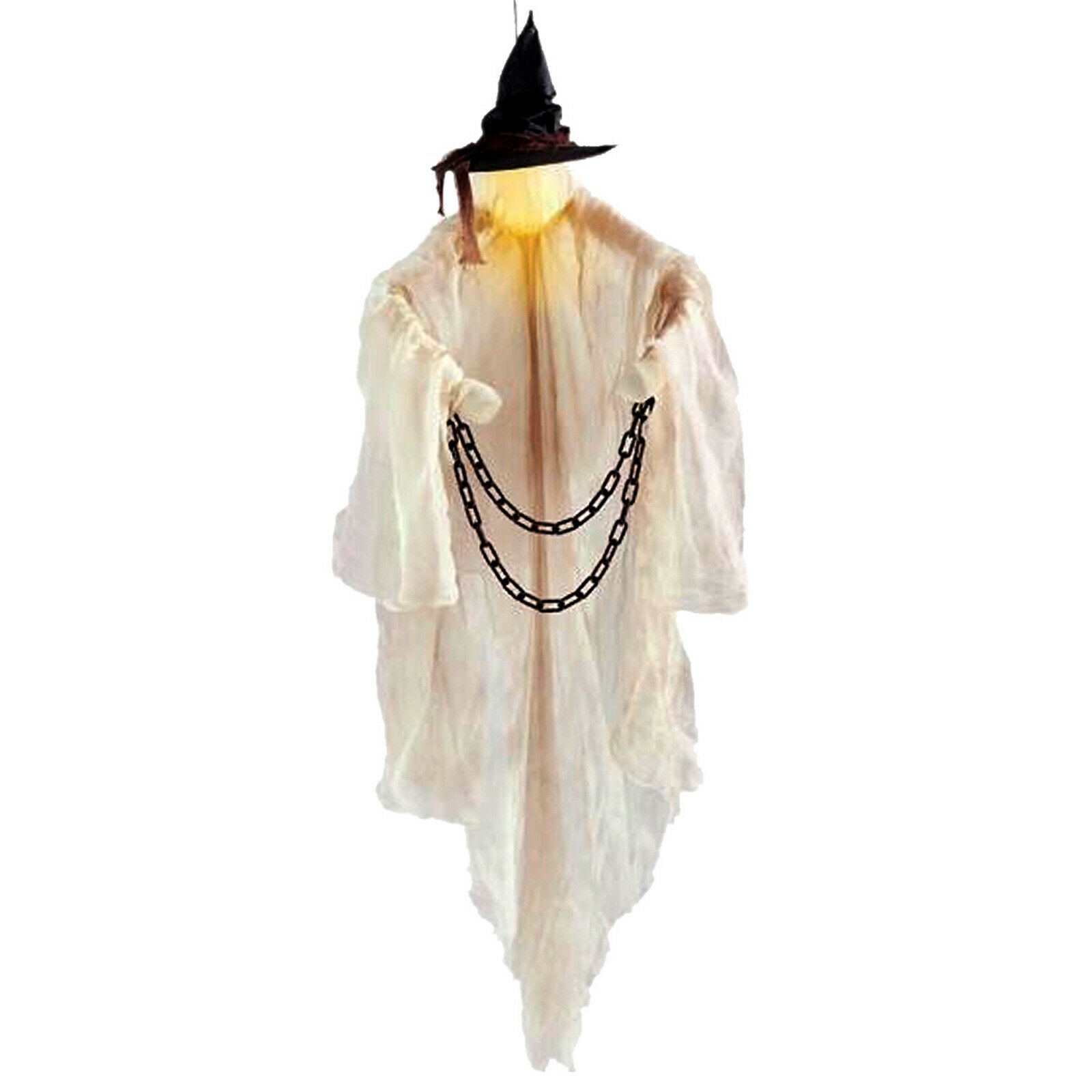Halloween Hanging Ghost Witch Haunted House Farm Flying Horror Luminous Pendant